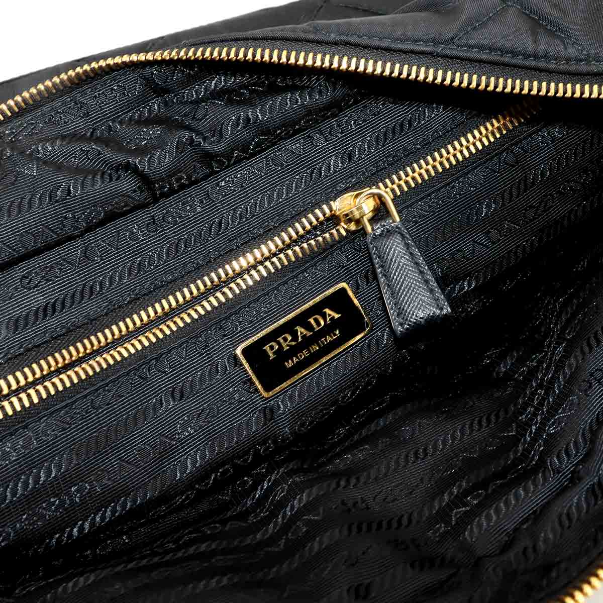 Re-Edition 1995 Shoulder Bag Nylon Leather Black 1BG529