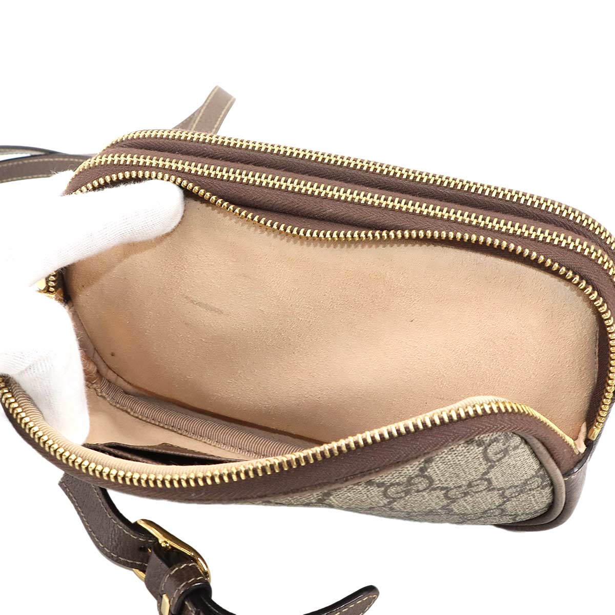 Ophidia Mini Shoulder Bag GG Supreme Canvas Beige Brown 546597