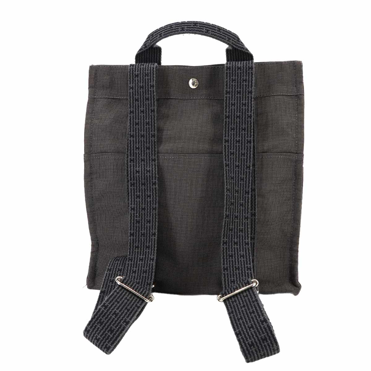 Her Line Ad MM Backpack Canvas Gray Black Purse