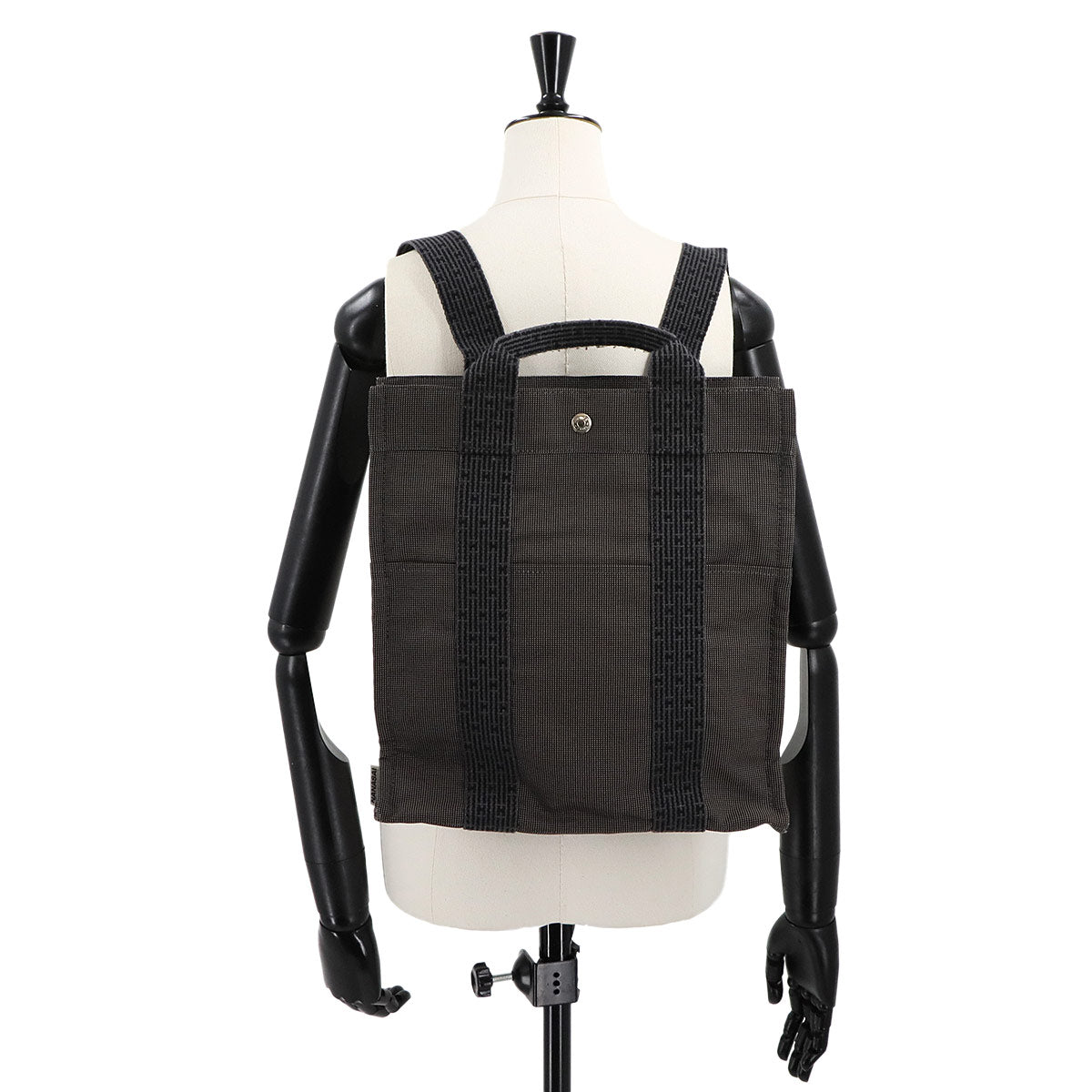 Her Line Ad MM Backpack Canvas Gray Black Purse