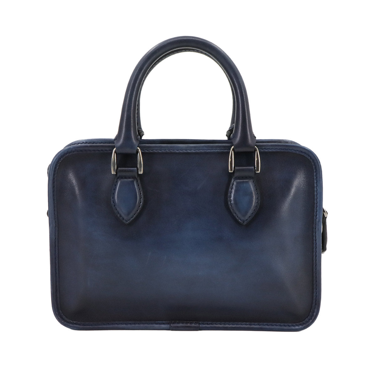 Unjour Gulliver 2way Hand Bag Venezia Leather Navy Purse