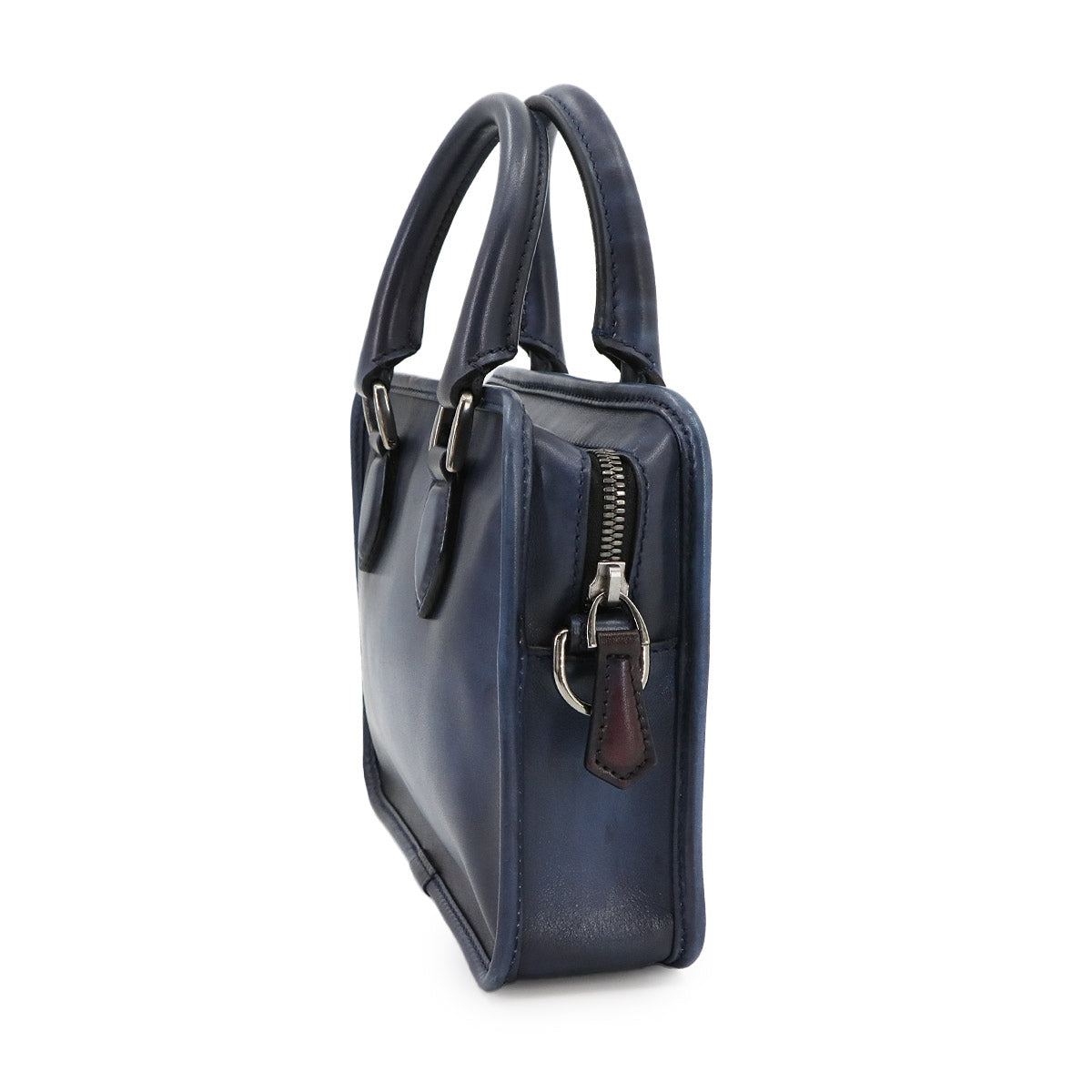Unjour Gulliver 2way Hand Bag Venezia Leather Navy Purse