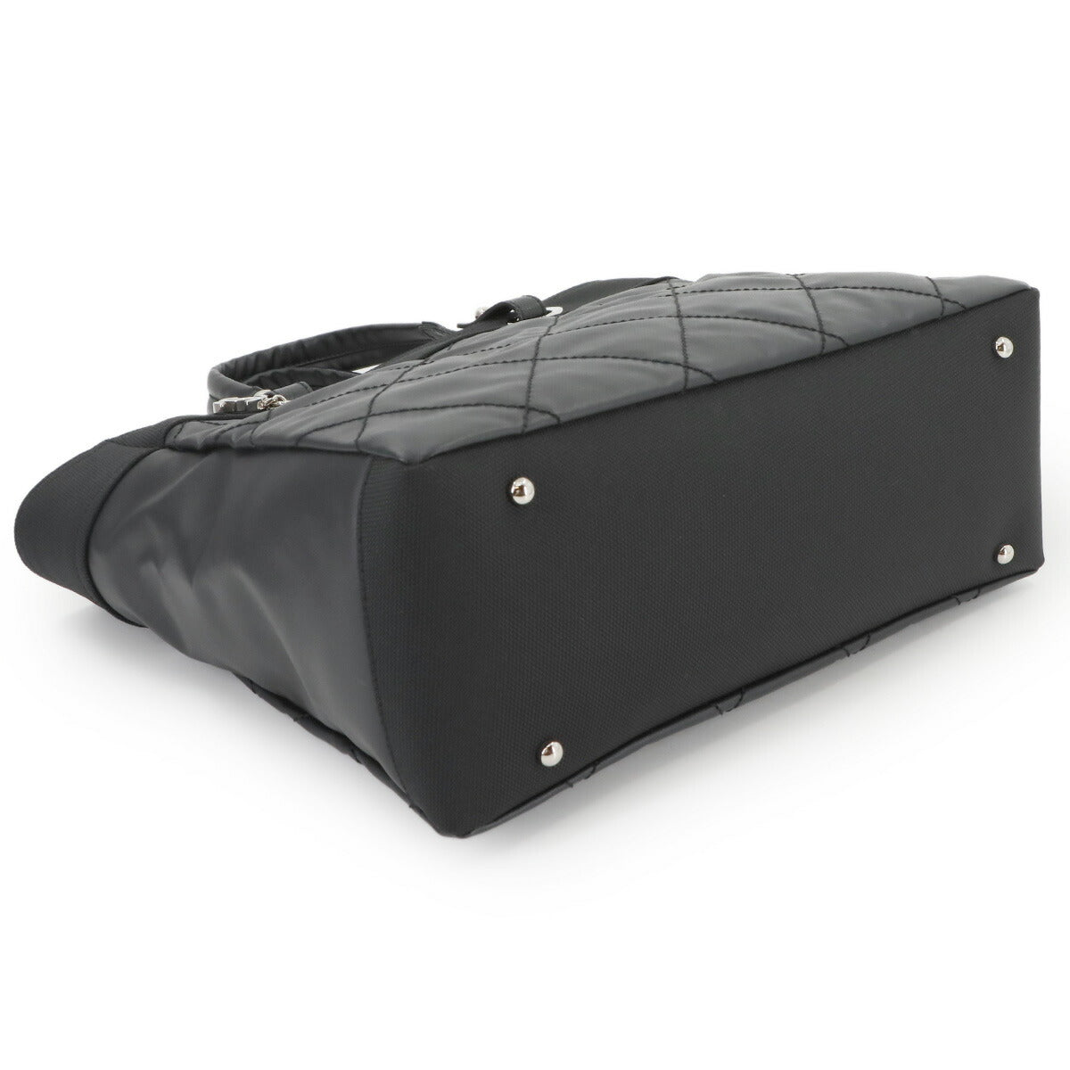 Paris Biarritz MM Tote Bag PVC Nylon Leather Navy A34209