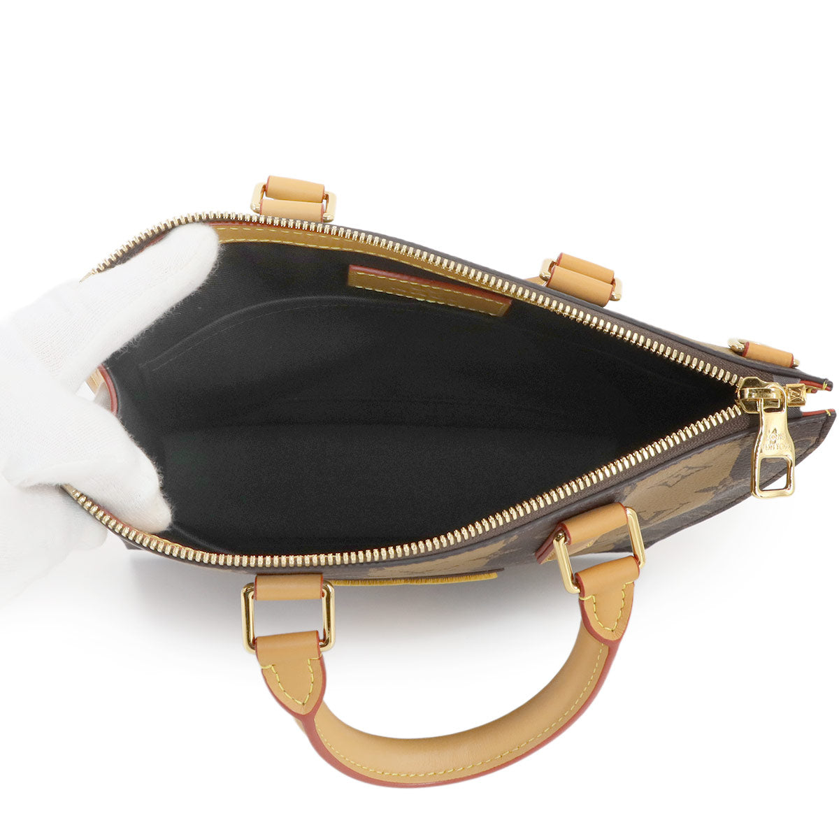 Monogram Stripes Sac Plat Cross 2way Tote Shoulder Bag