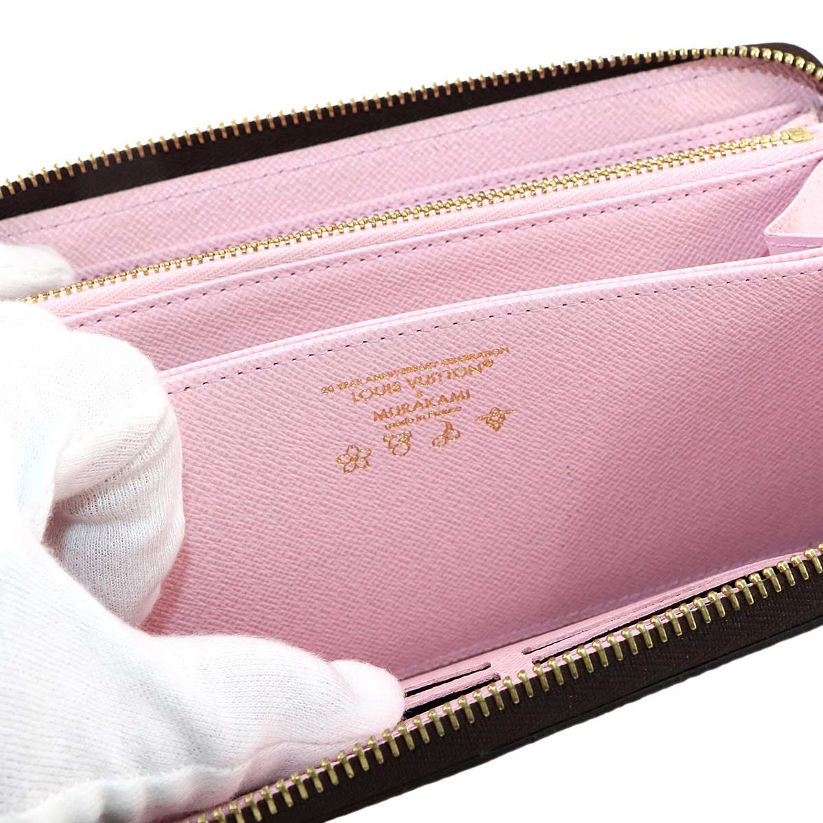 LV x TM Zippy Wallet Sakura Brown M13433 Purse