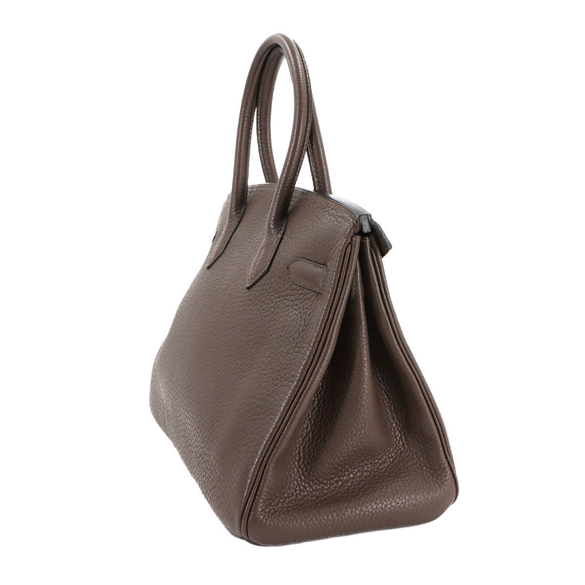 Birkin 30 Taurillon Clemence Brown Hand Bag Purse