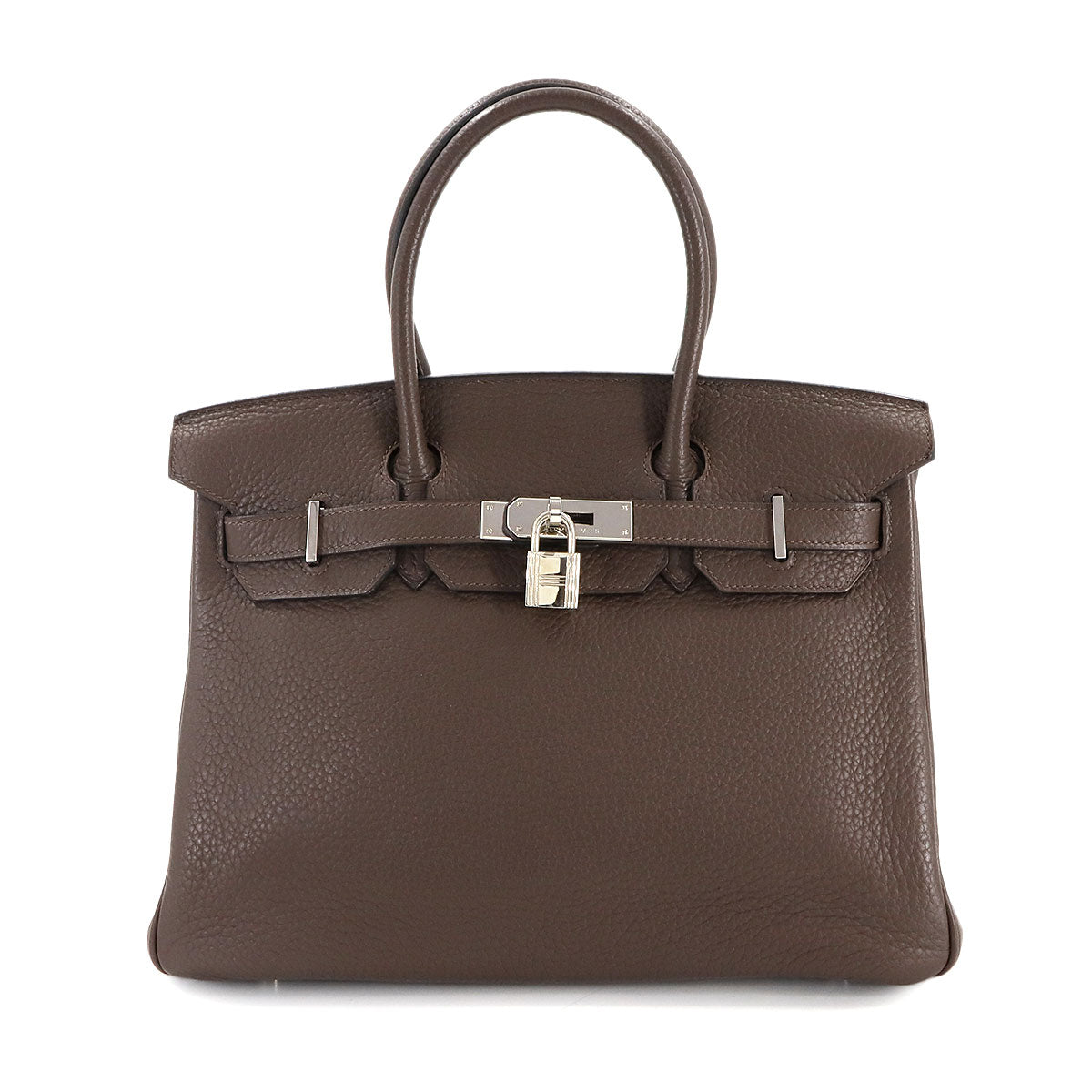 Birkin 30 Taurillon Clemence Brown Hand Bag Purse