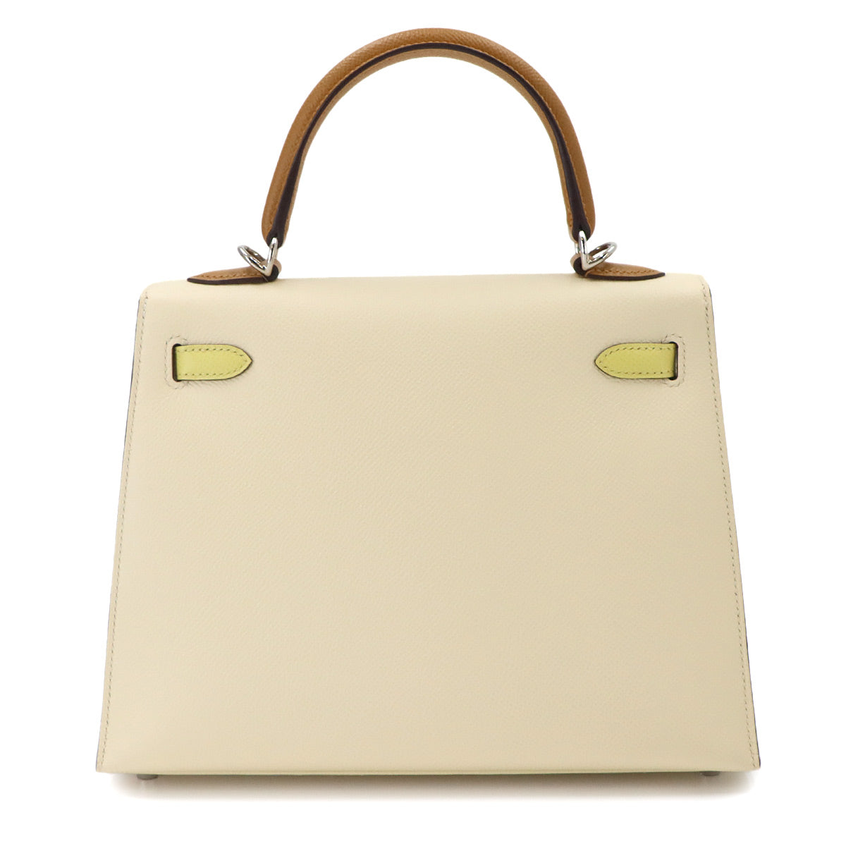 Kelly 25 Epsom Nata Jaune Poussin Sesami Hand Shoulder Bag