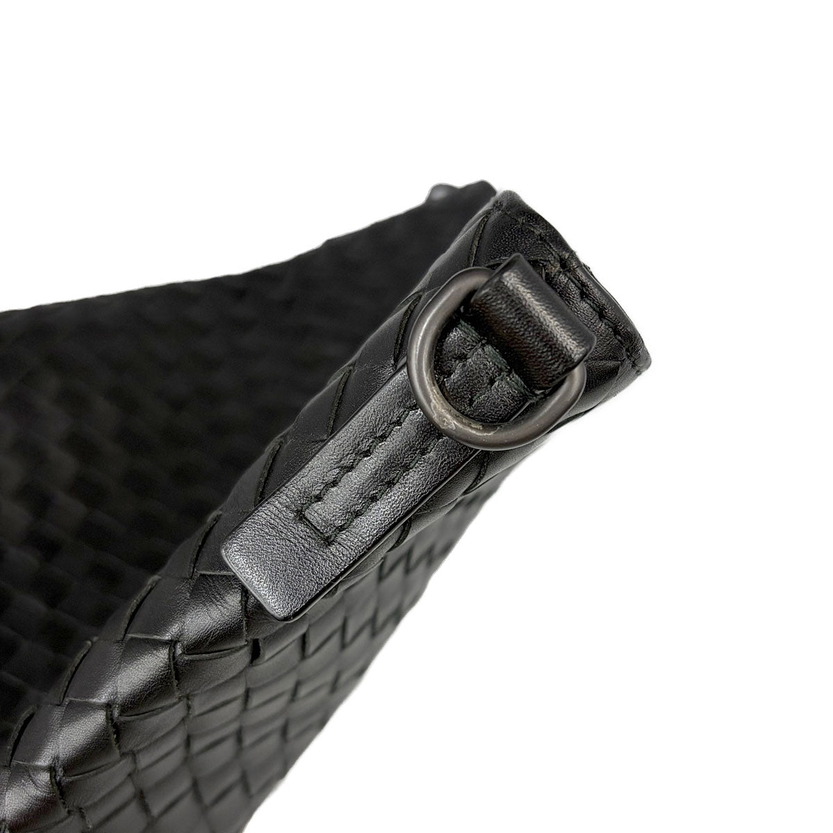 Intrecciato Shoulder Bag Leather Black 276357