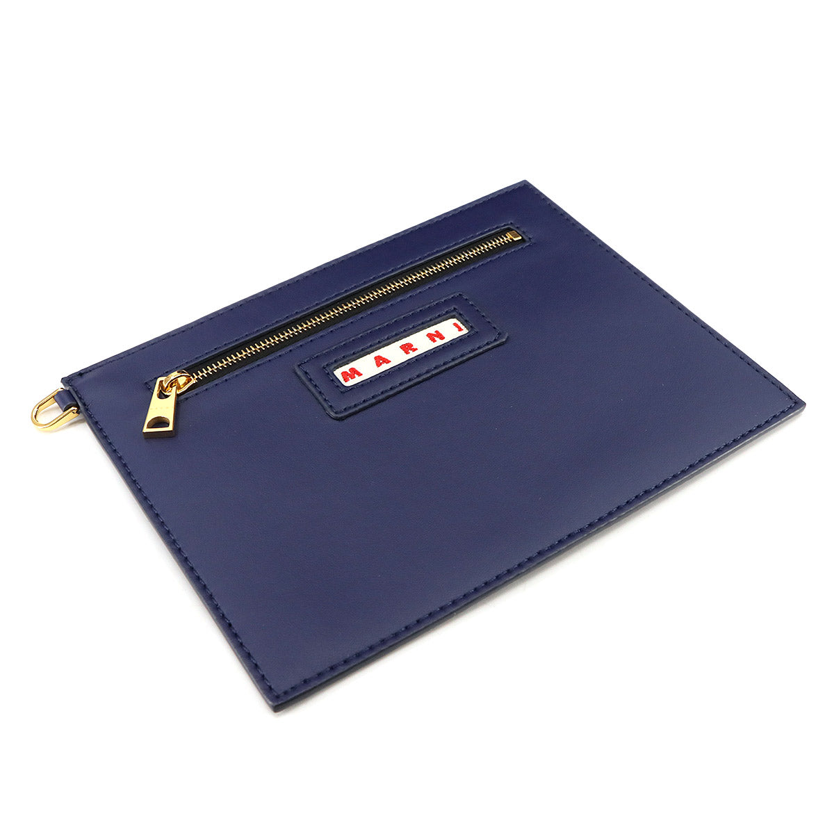 MARNI Tote Bag Jacquard Navy Brown SHMP0076A2 Purse