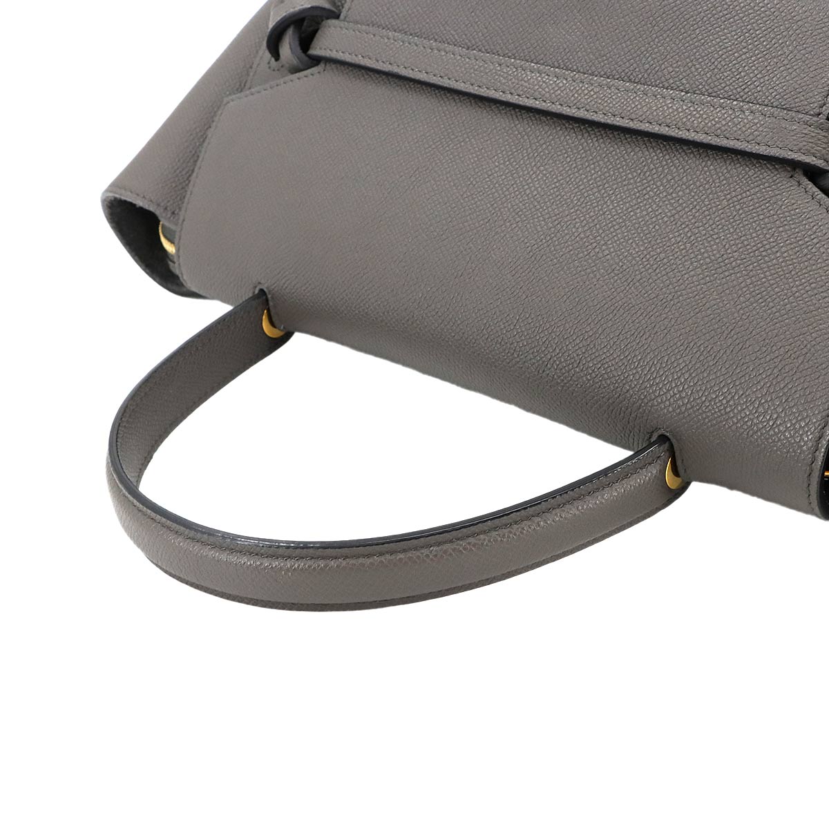 Belt Bag Mini 2way Hand Shoulder Bag Leather Gray 176103 Purse