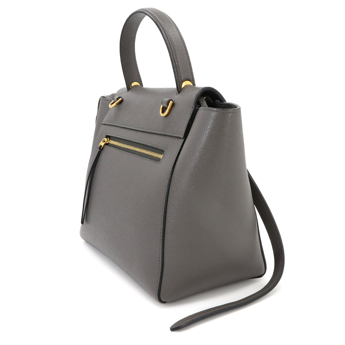 Belt Bag Micro 2way Hand Shoulder Bag Leather Grey 189153