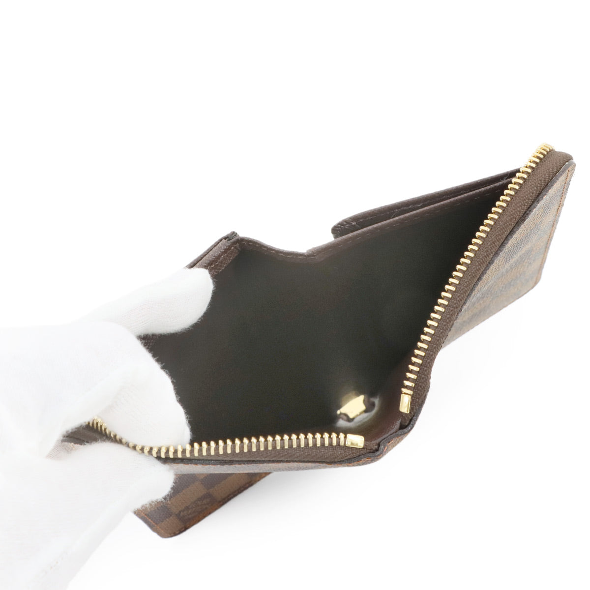 Damier Compact Zippy Wallet Ebene N60028 Brown