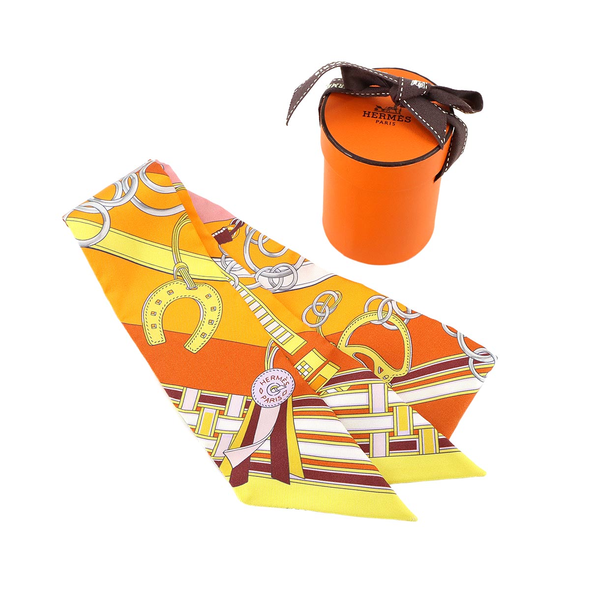 Twilly Scarf Silk Brides et Gris Gris Multicolor