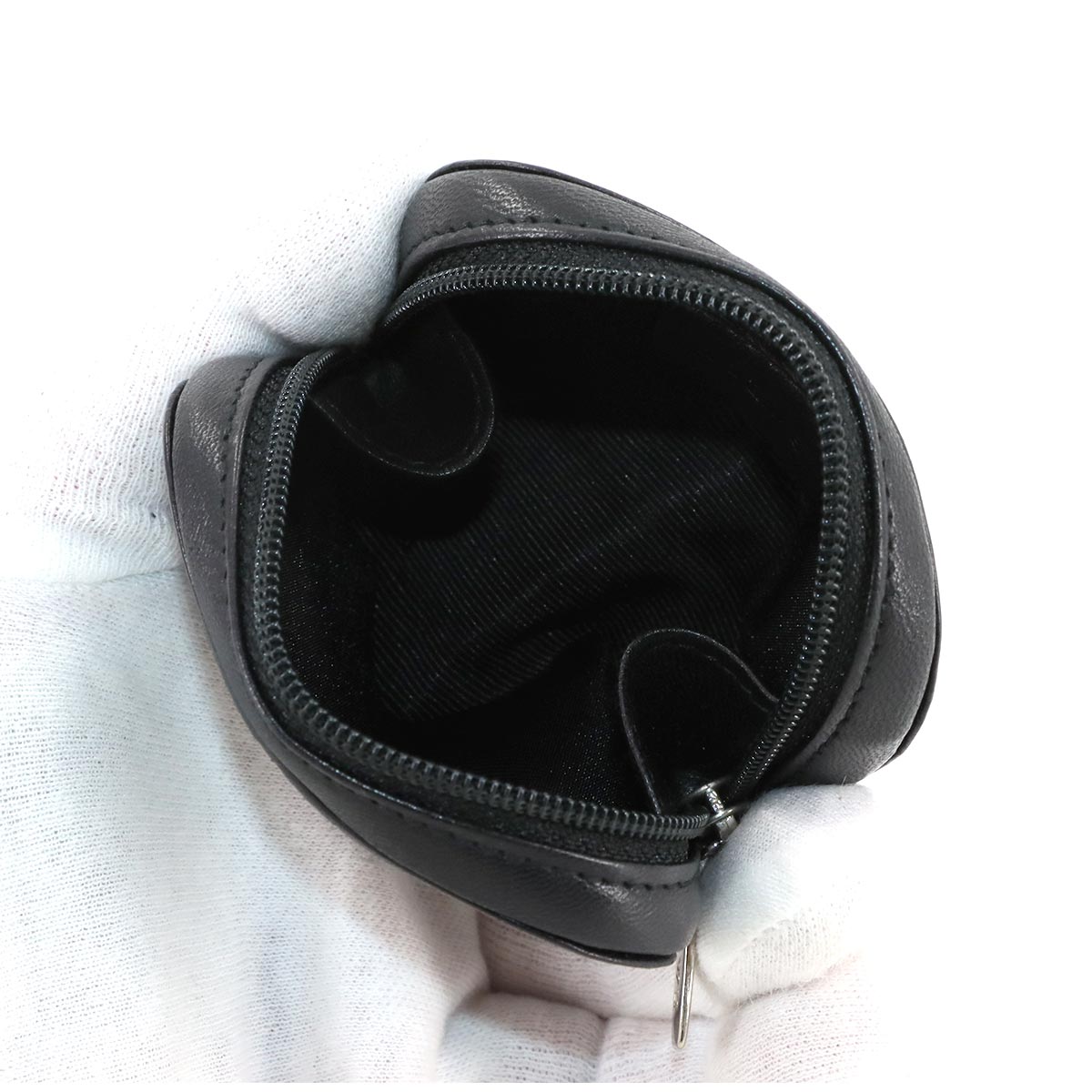 Anagram Coin Case Leather Black Purse