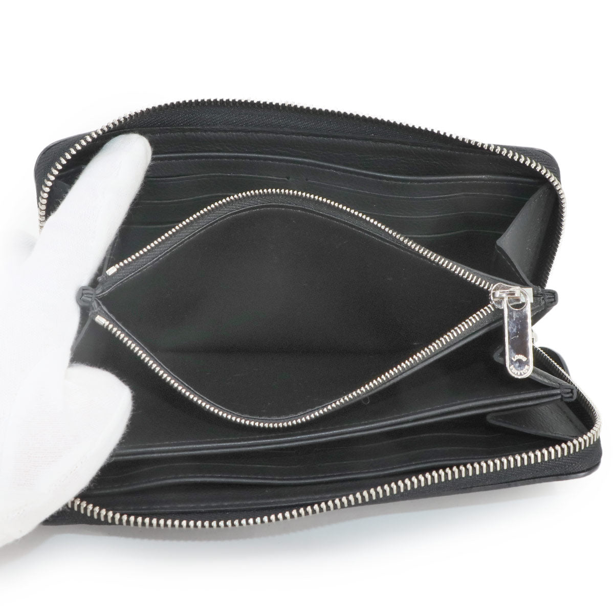 Mahina Zippy Wallet Leather Black M61867 Purse