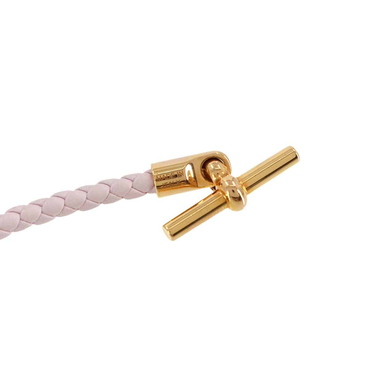 HERMES Glenan Bracelet Leather Mauve Pale Accessory