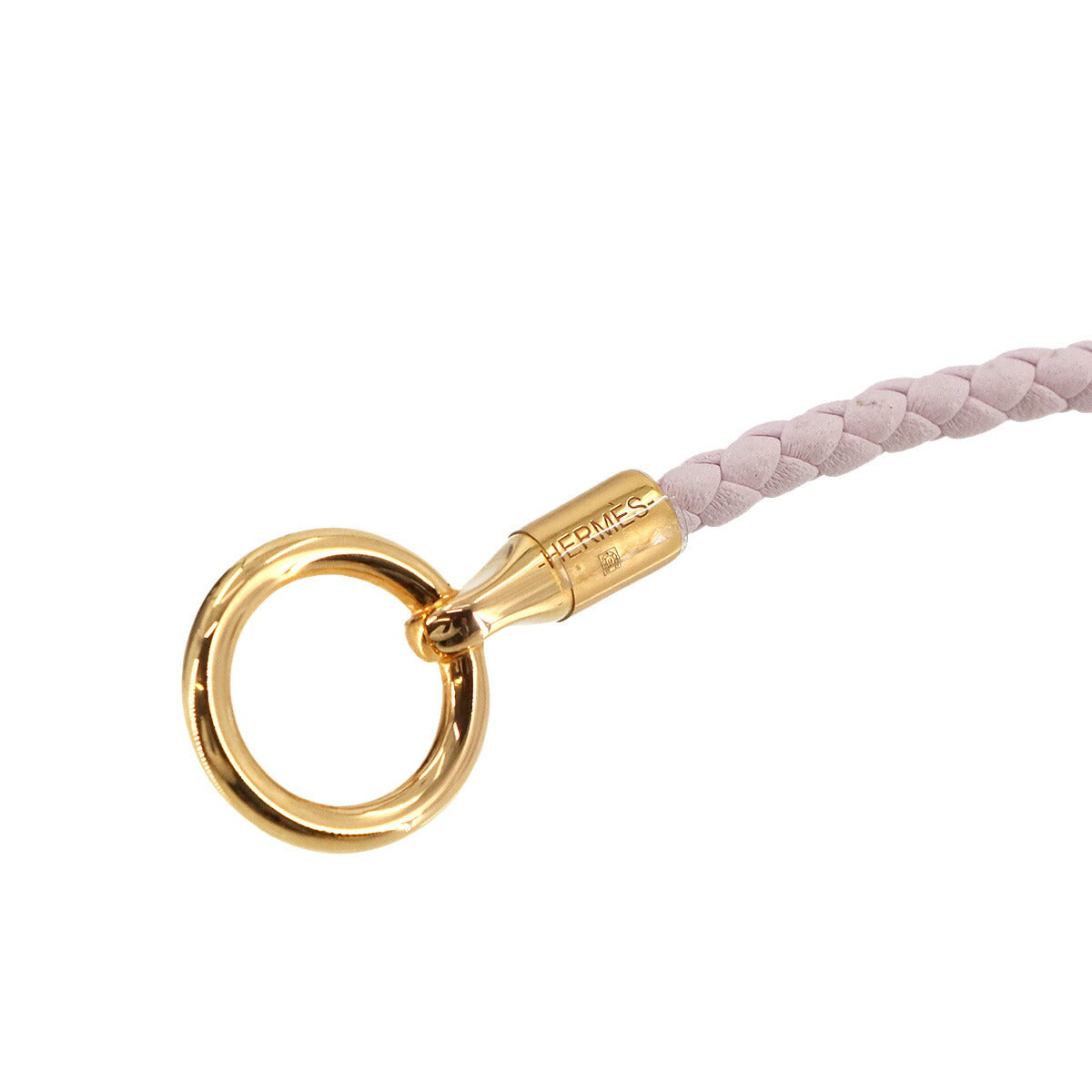 HERMES Glenan Bracelet Leather Mauve Pale Accessory