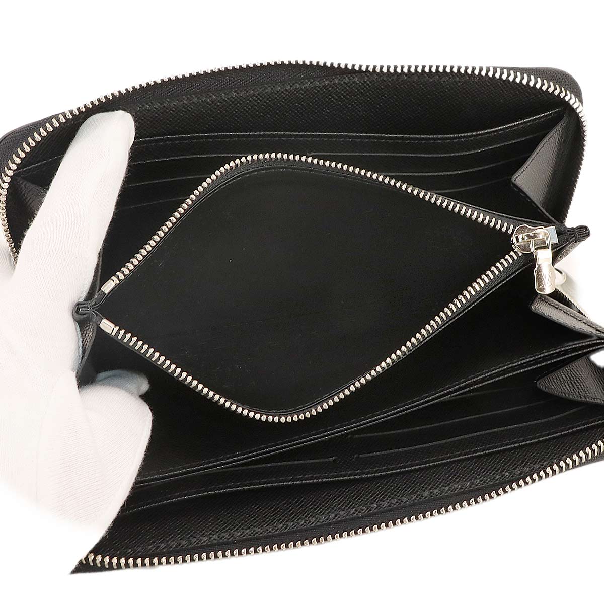 Epi Zippy Wallet Leather Noir M61857 Black