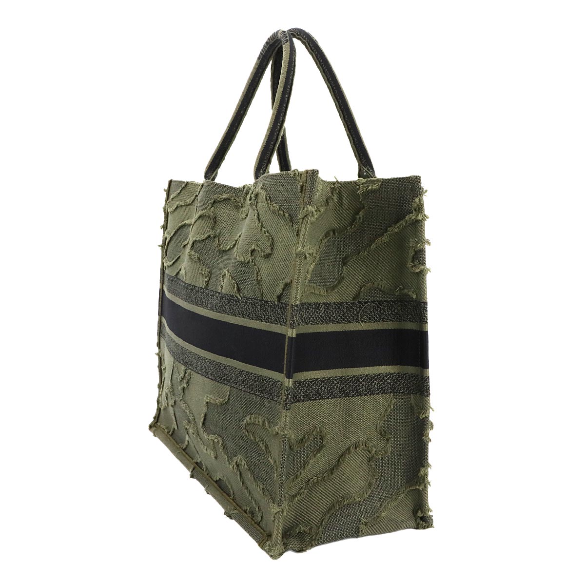 Book Tote Bag Camouflage Canvas Khaki Purse