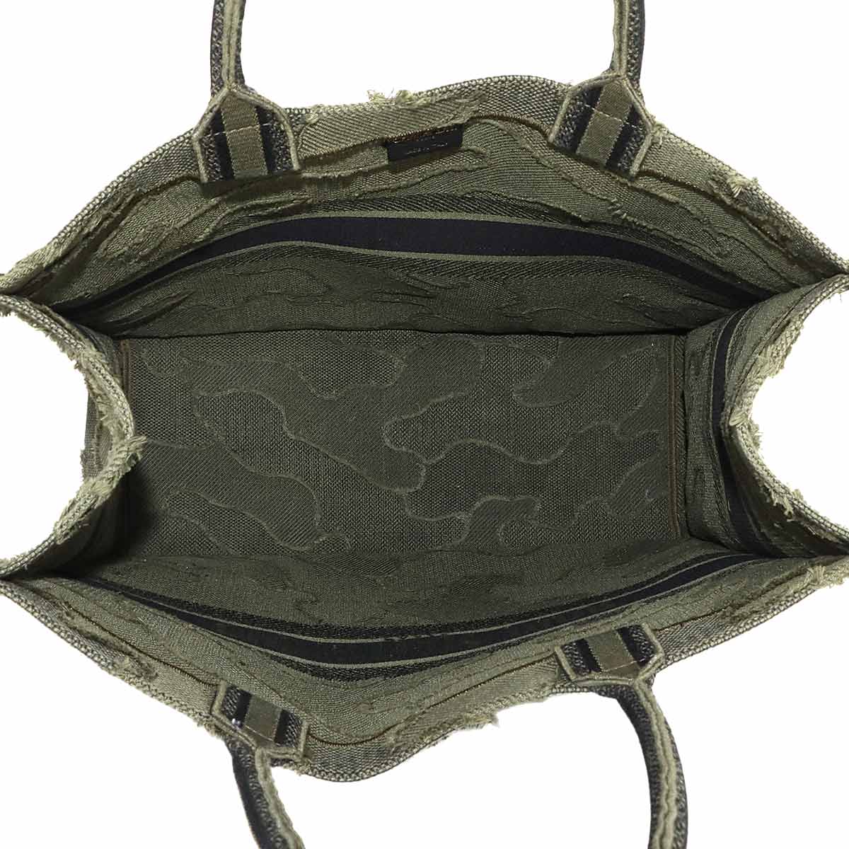 Book Tote Bag Camouflage Canvas Khaki Purse