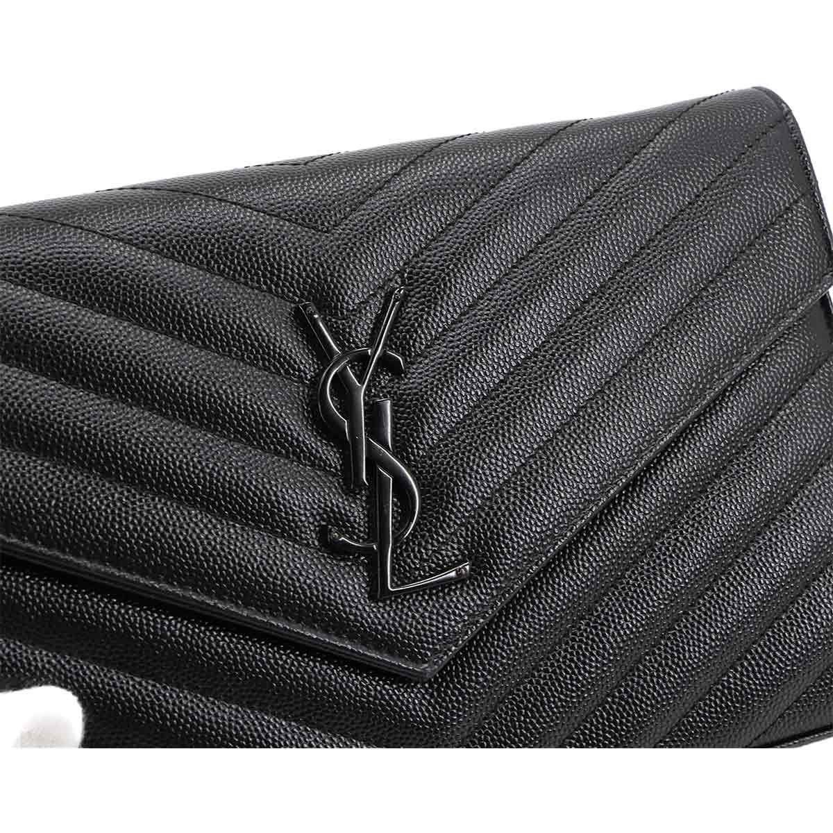 Cassandra Chain Wallet Leather Black 377828