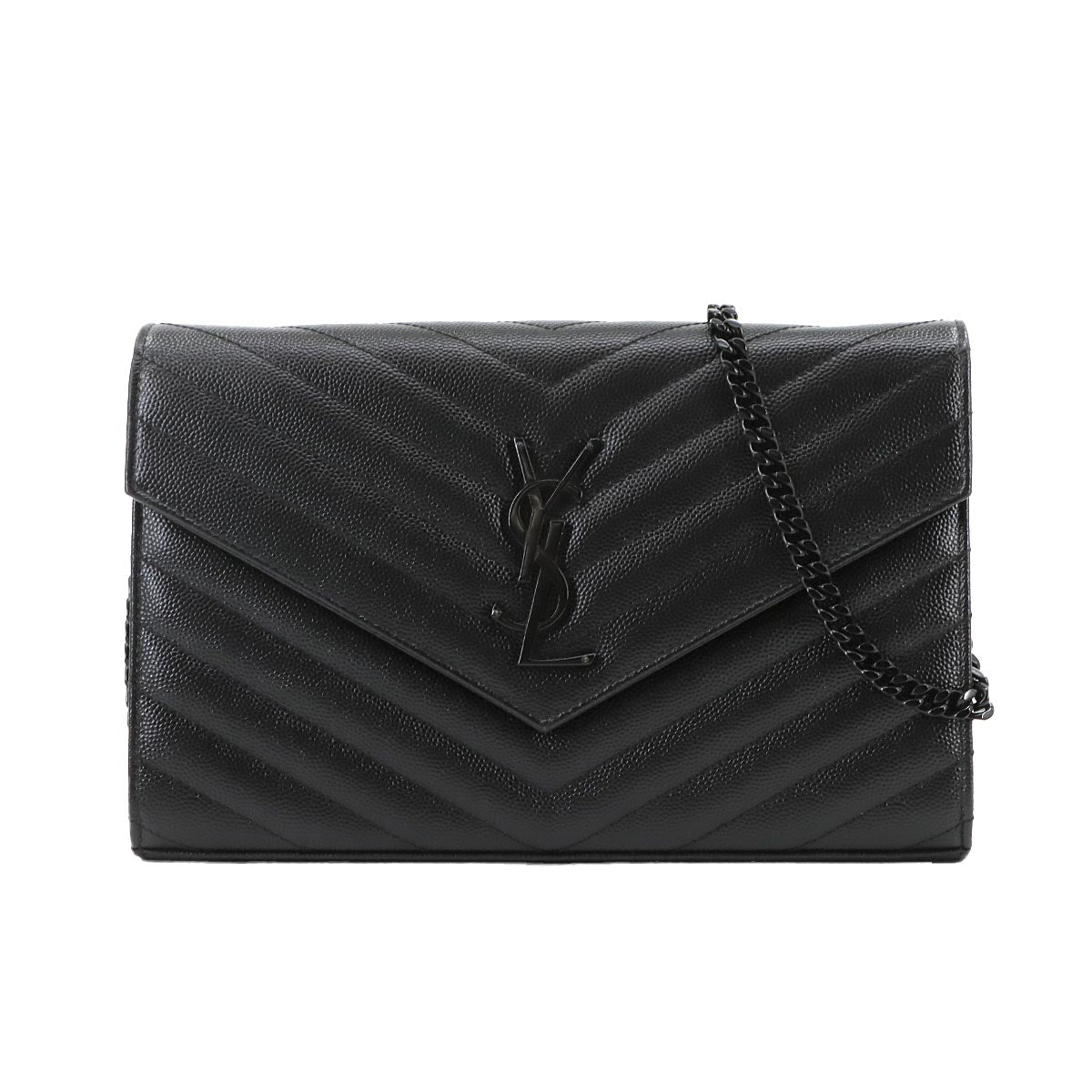 Cassandra Chain Wallet Leather Black 377828
