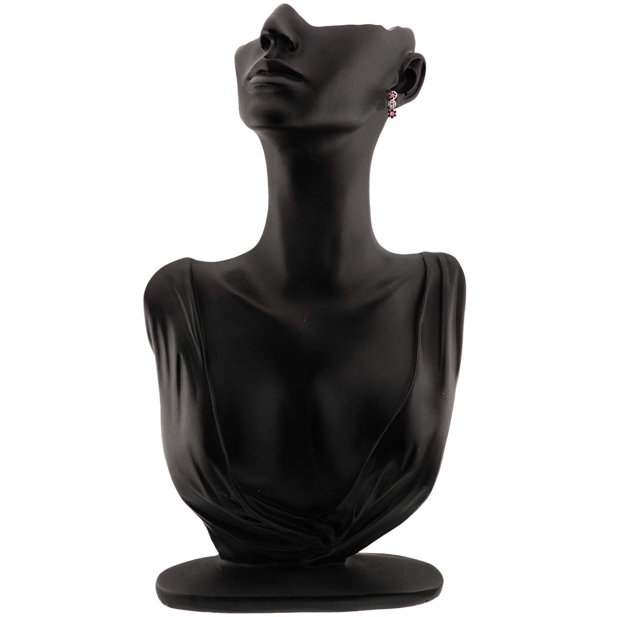 Ruby 0.21ct Diamond 0.10ct Earrings 18K WG 750