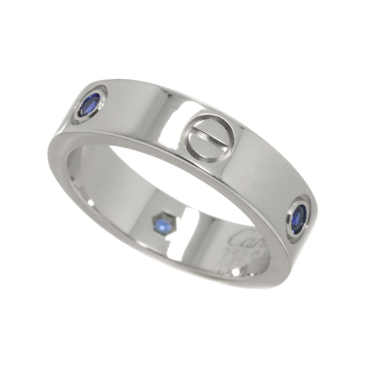 Love Ring Sapphire 18K White Gold 750 size58 8-8.25(US)