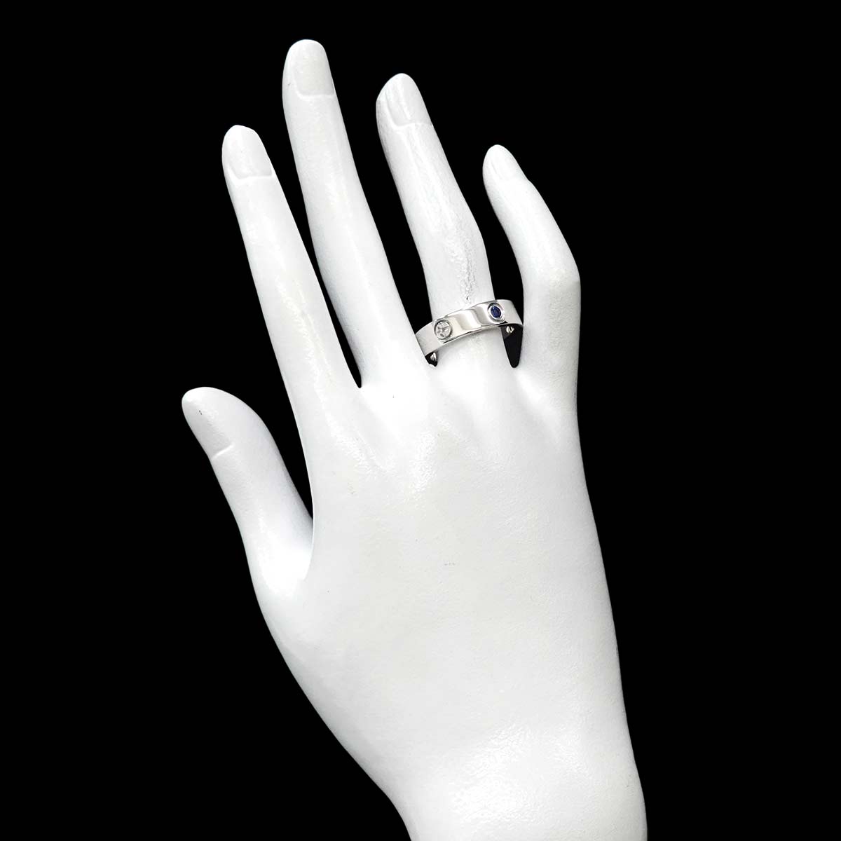 Love Ring Sapphire 18K White Gold 750 size58 8-8.25(US)