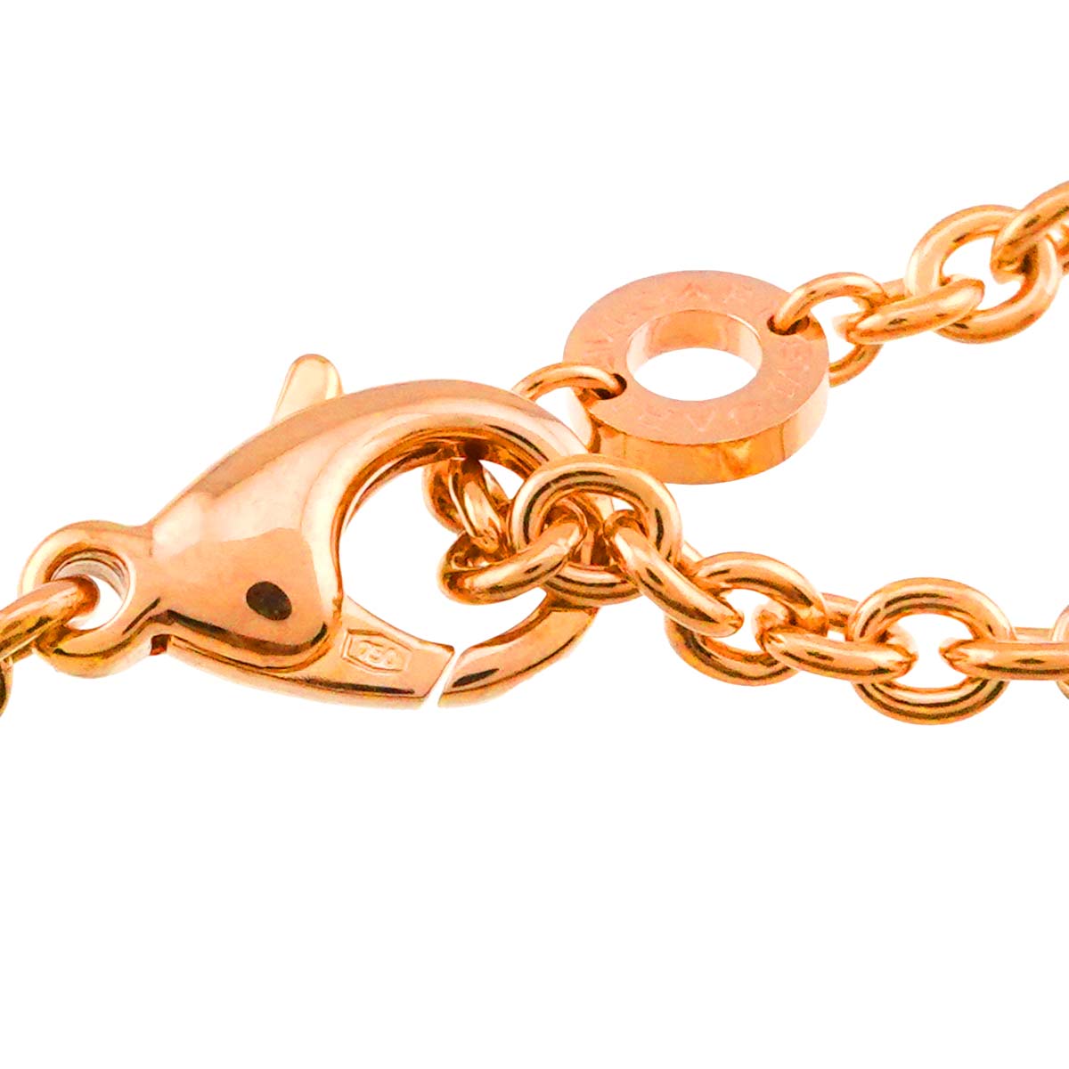 BVLGARI BVLGARI Pave Diamond Necklace 18K Pink Gold 750