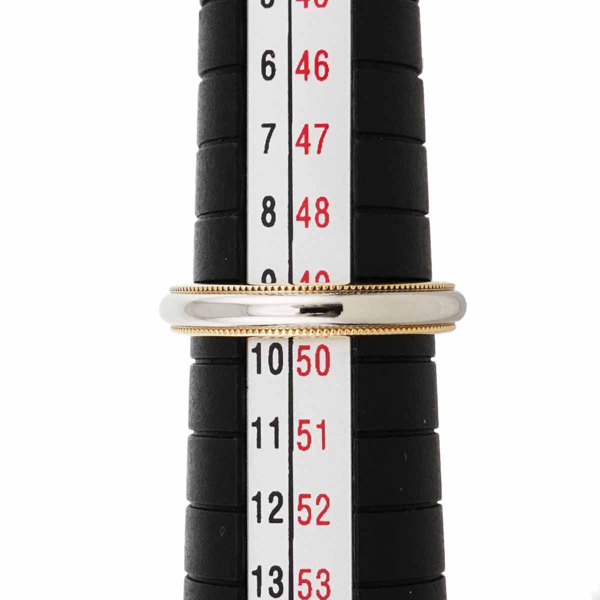 Milgrain Band Ring 18K 750 YG Pt Platinum Size4.75-5(US)