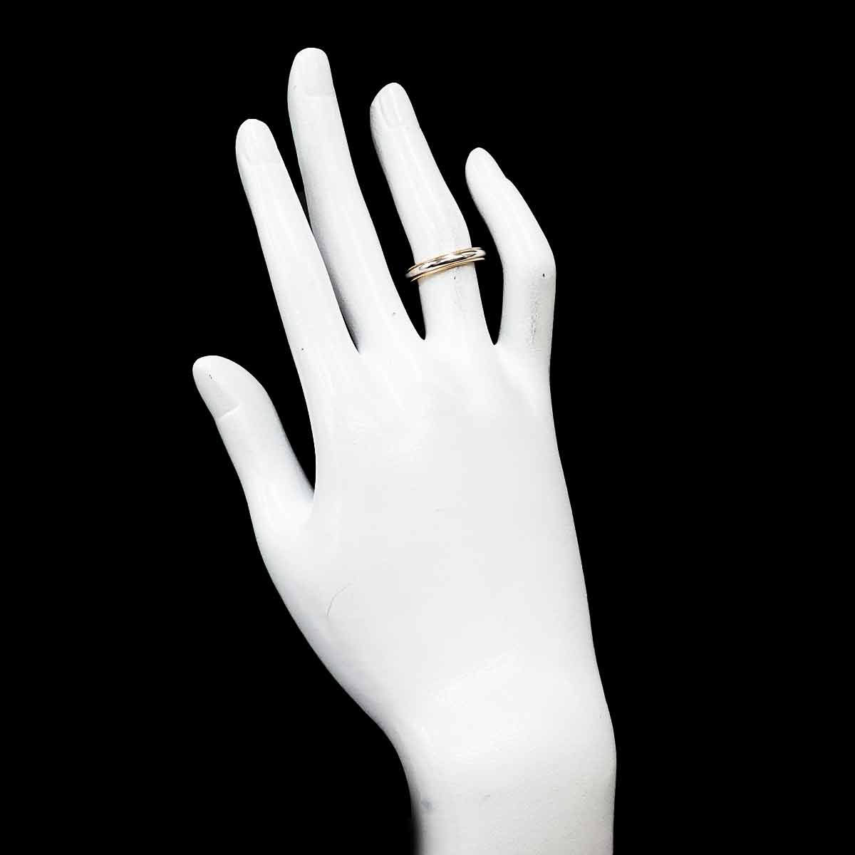 Milgrain Band Ring 18K 750 YG Pt Platinum Size4.75-5(US)