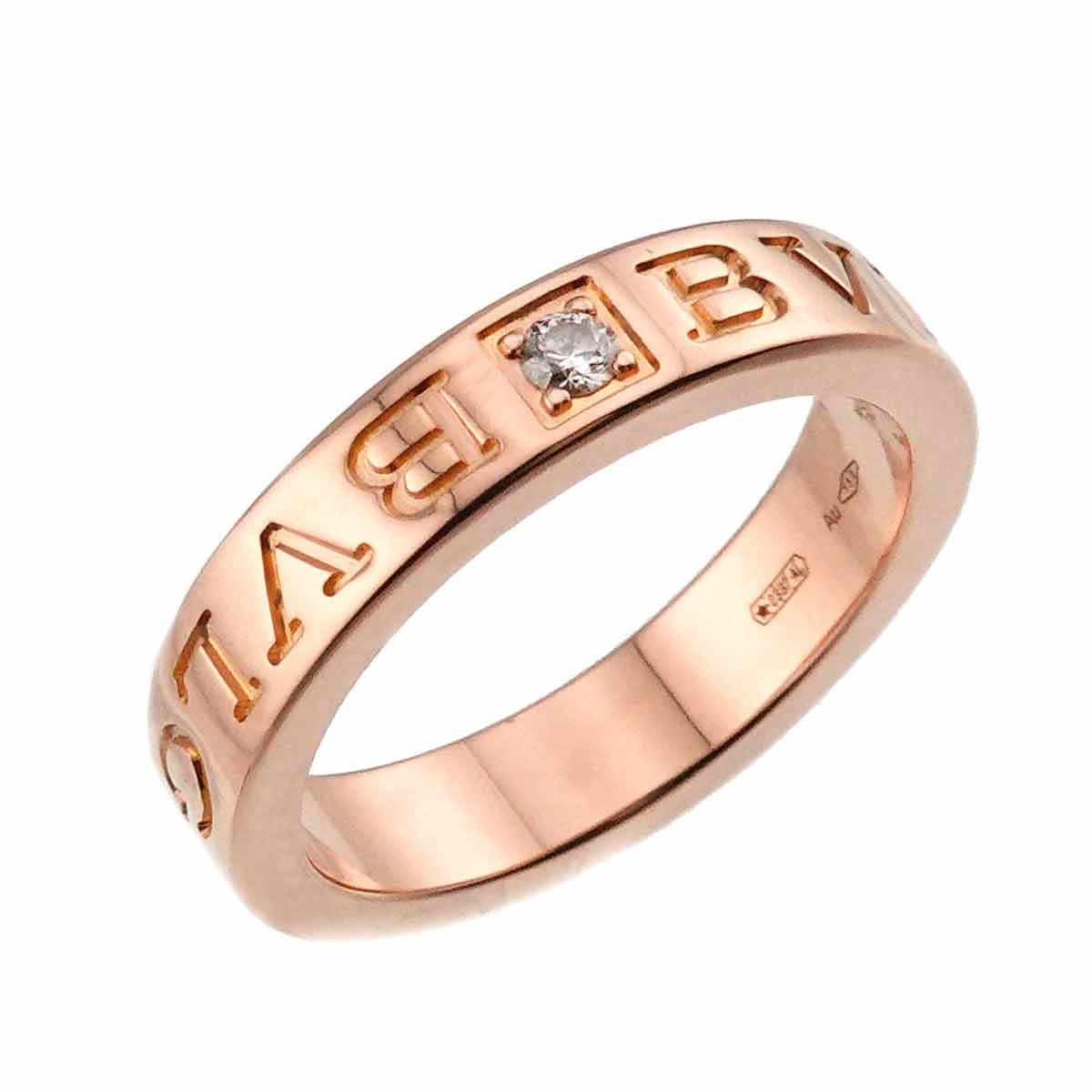 B-ZERO1 Diamond Ring 18K Pink Gold 750 Size5.25(US)