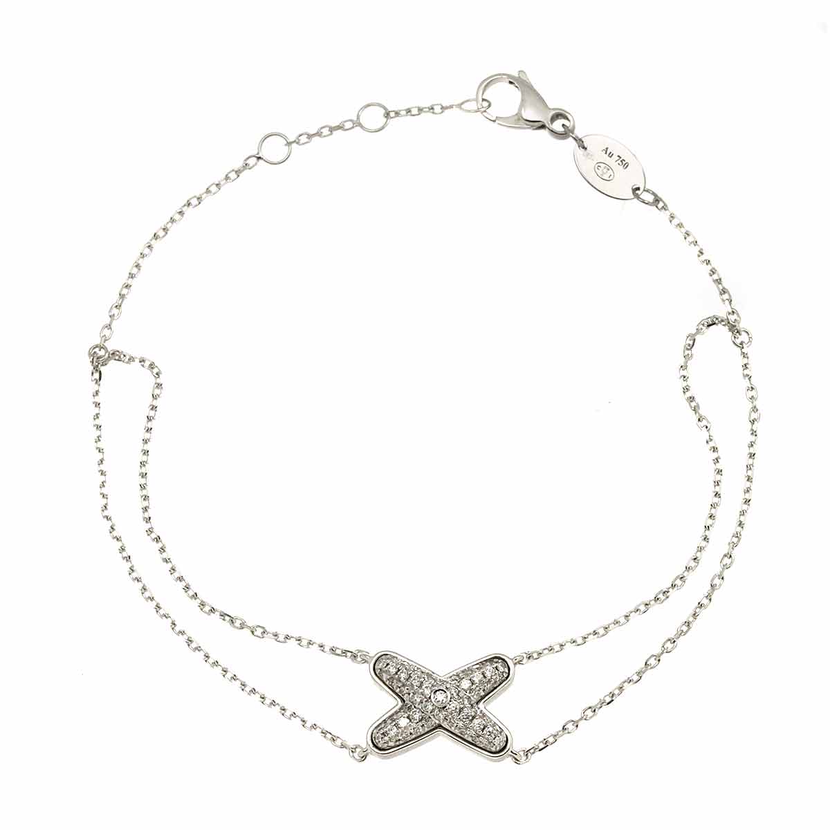 Jeux de Liens Diamond Bracelet 18K White Gold 750