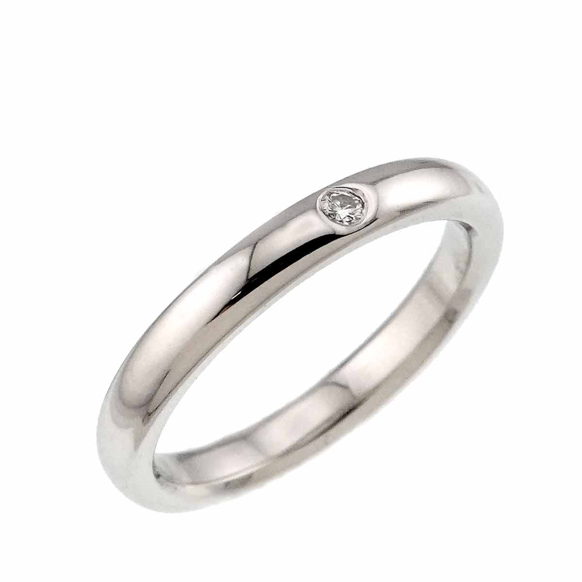 Stacking Band Ring Diamond 1P Platinum Size5.25(US)
