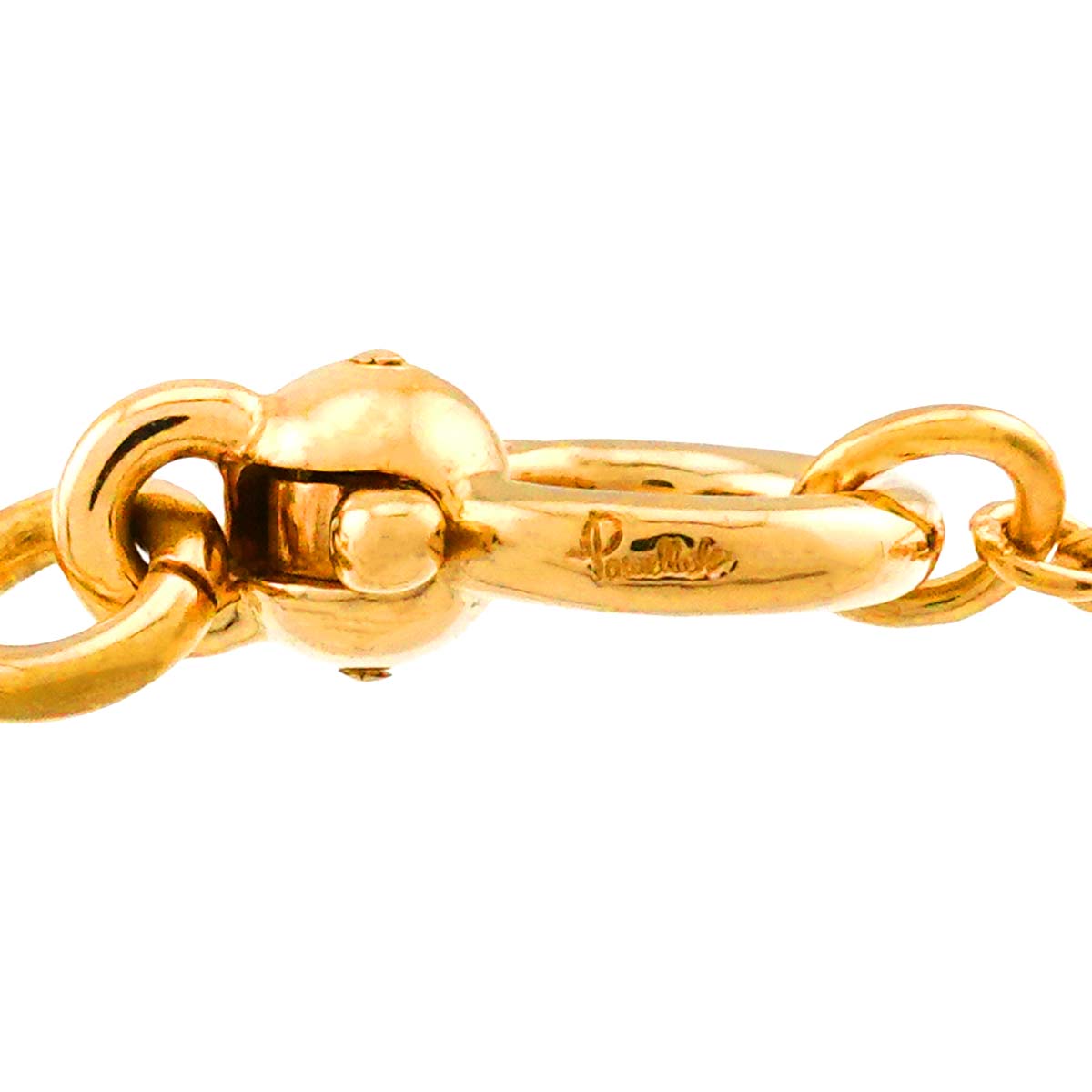 Cross Garnet Necklace 18K Yellow Gold 750