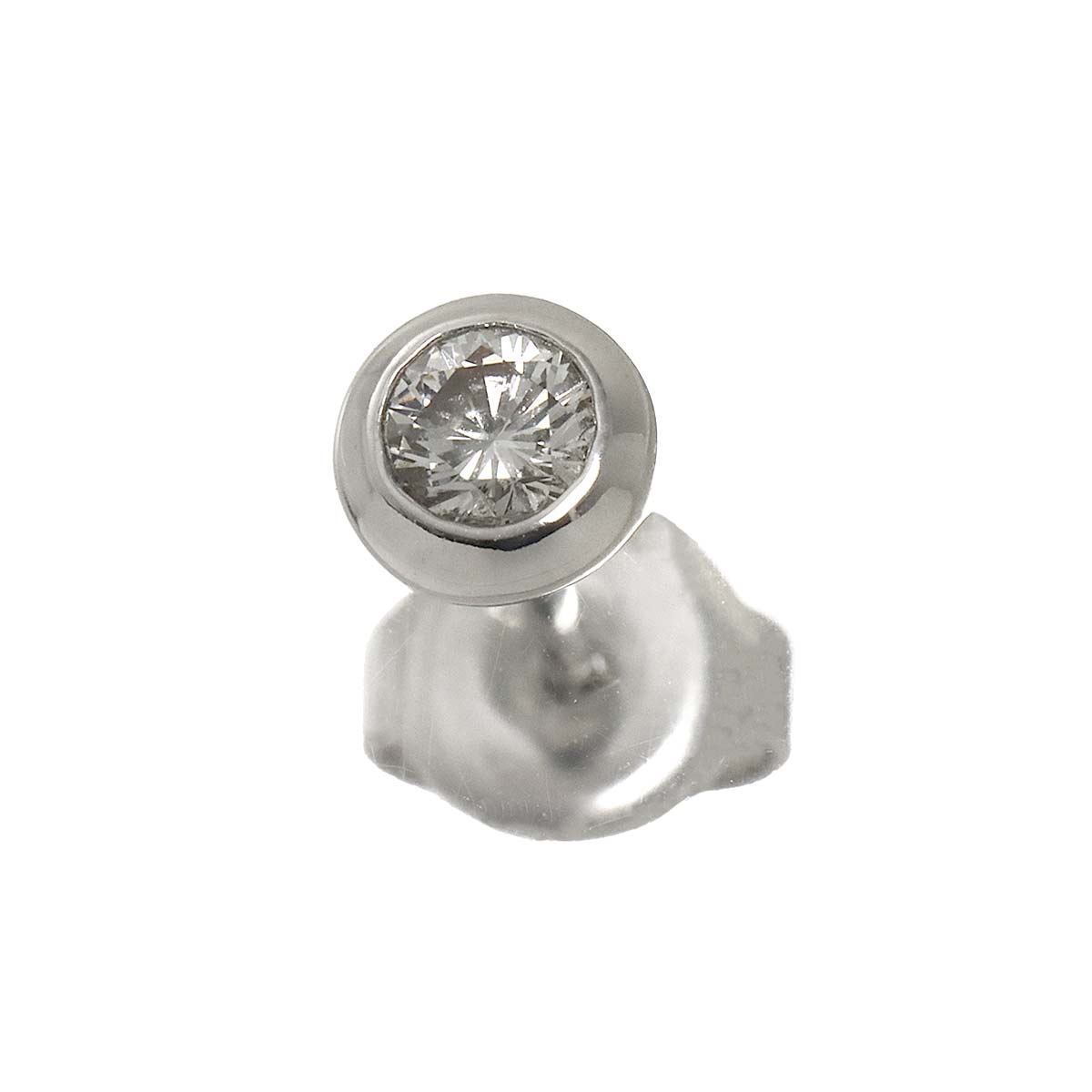 Diamond 0.12ct 18K WG 750 Earring Pierced One piece only