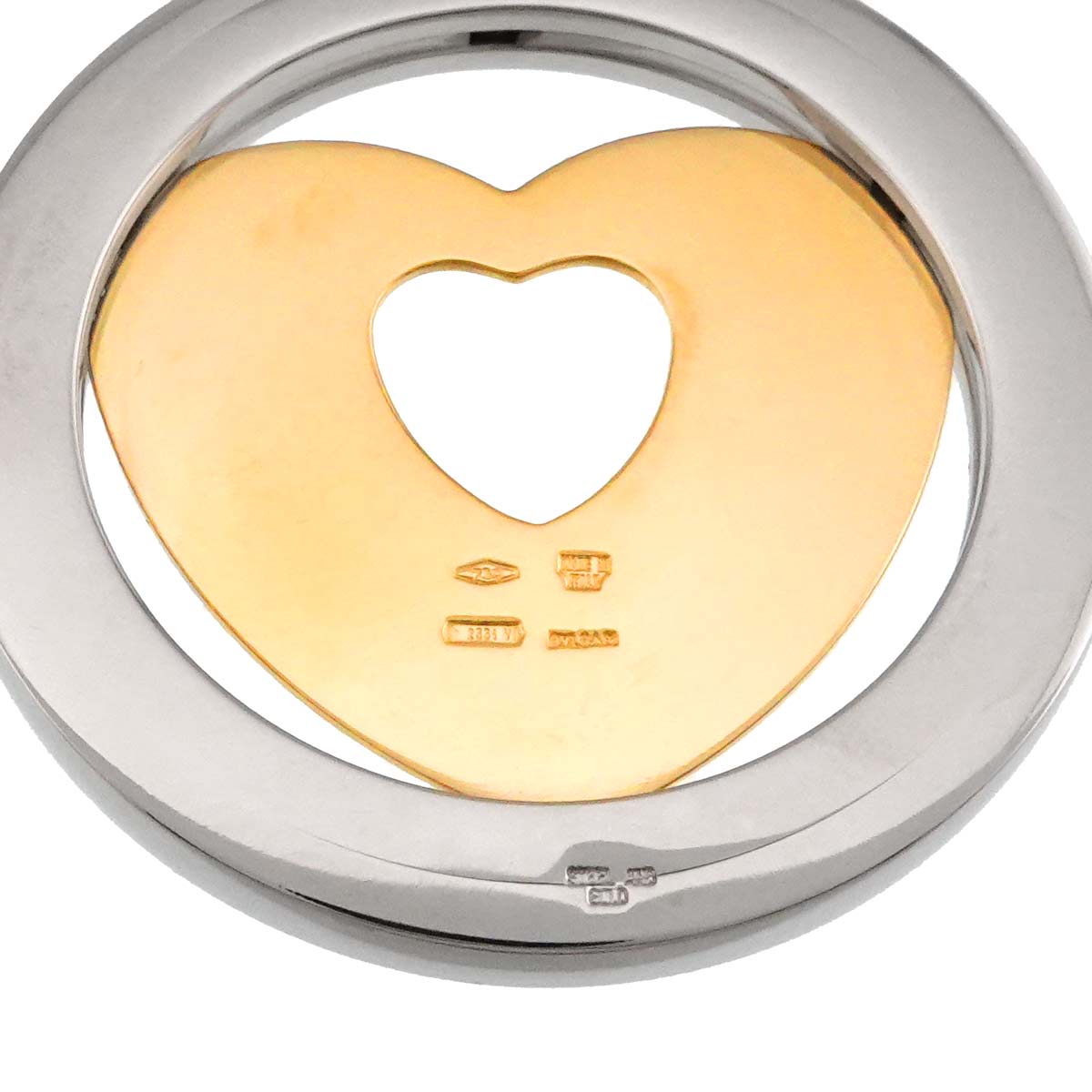 Tondo Heart Necklace 18K Yellow Gold 750 SS Leather