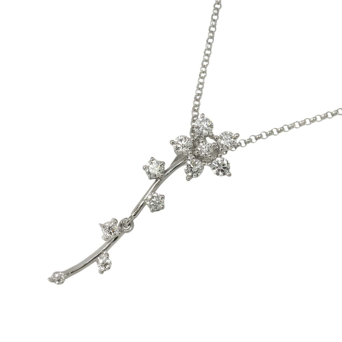 Diamond 0.52ct Necklace 18K WG White Gold 750