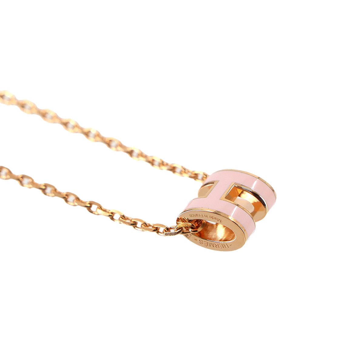 Mini Pop H Chain Necklace Rose dragee Pink gold Accessory