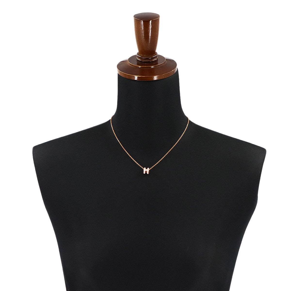 Mini Pop H Chain Necklace Rose dragee Pink gold Accessory