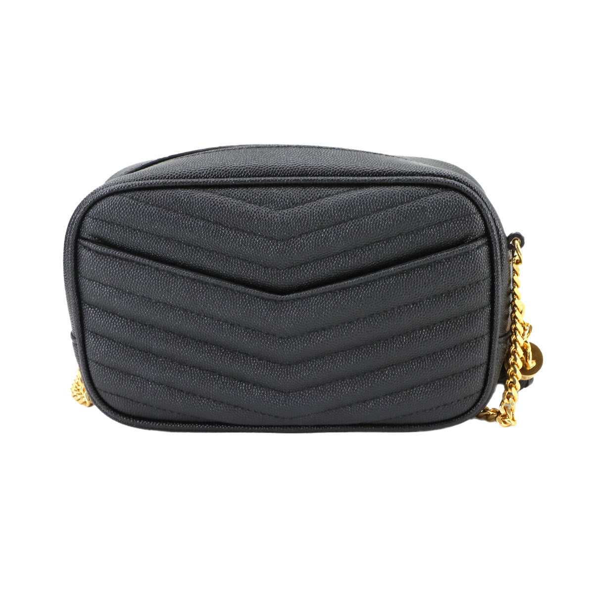 Lou Mini Chain Shoulder Bag Leather Black 612579