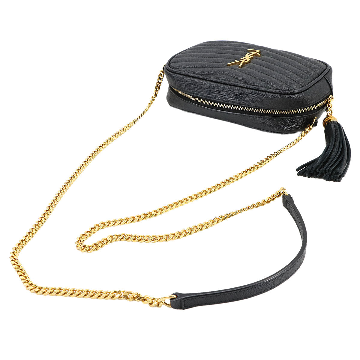 Lou Mini Chain Shoulder Bag Leather Black 612579