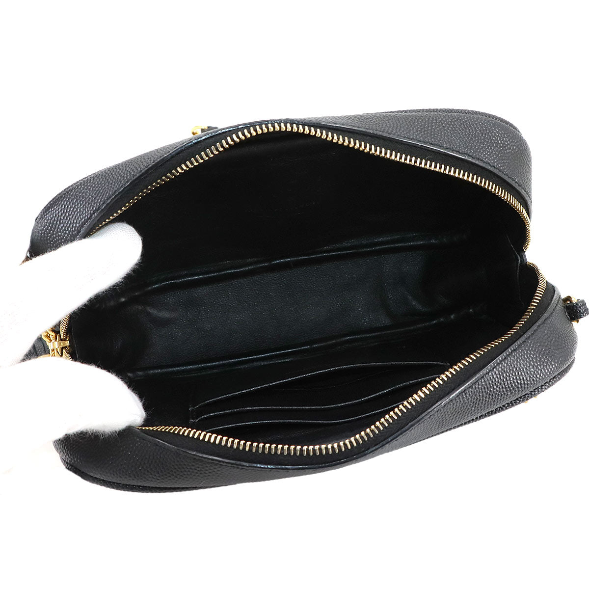 Lou Mini Chain Shoulder Bag Leather Black 612579