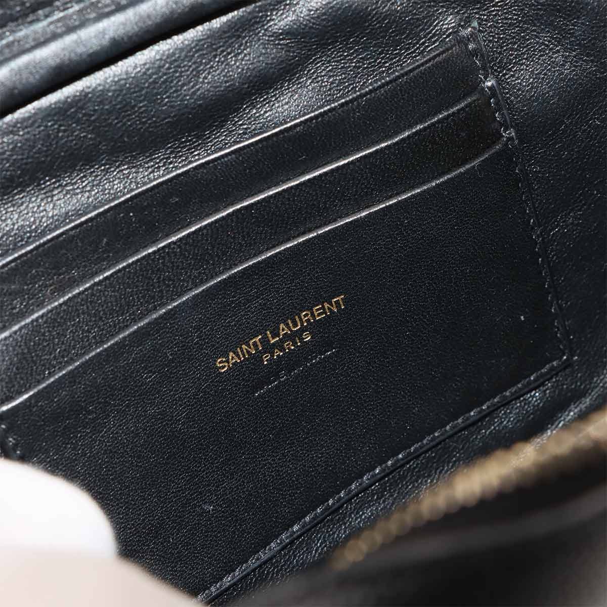 Lou Mini Chain Shoulder Bag Leather Black 612579