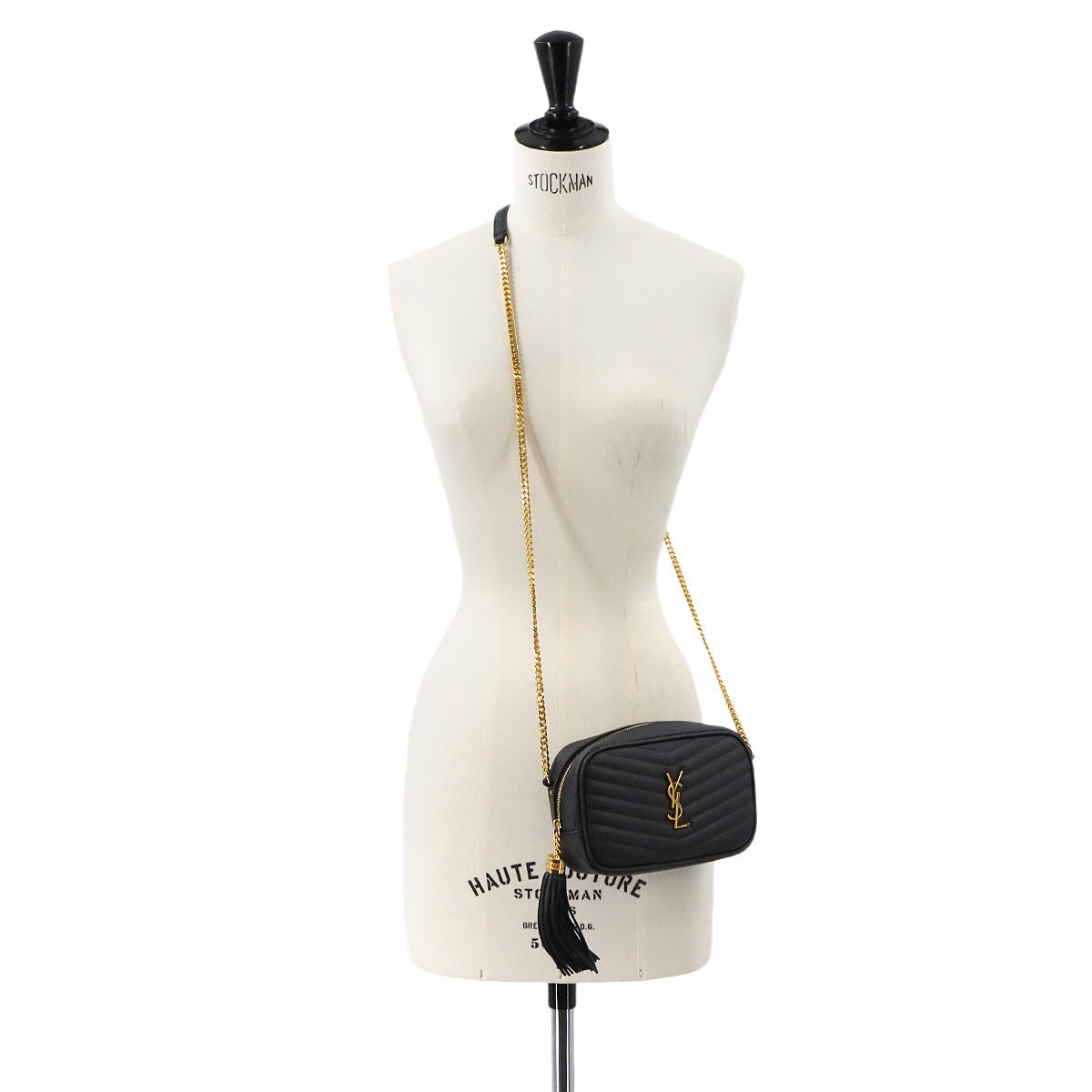 Lou Mini Chain Shoulder Bag Leather Black 612579