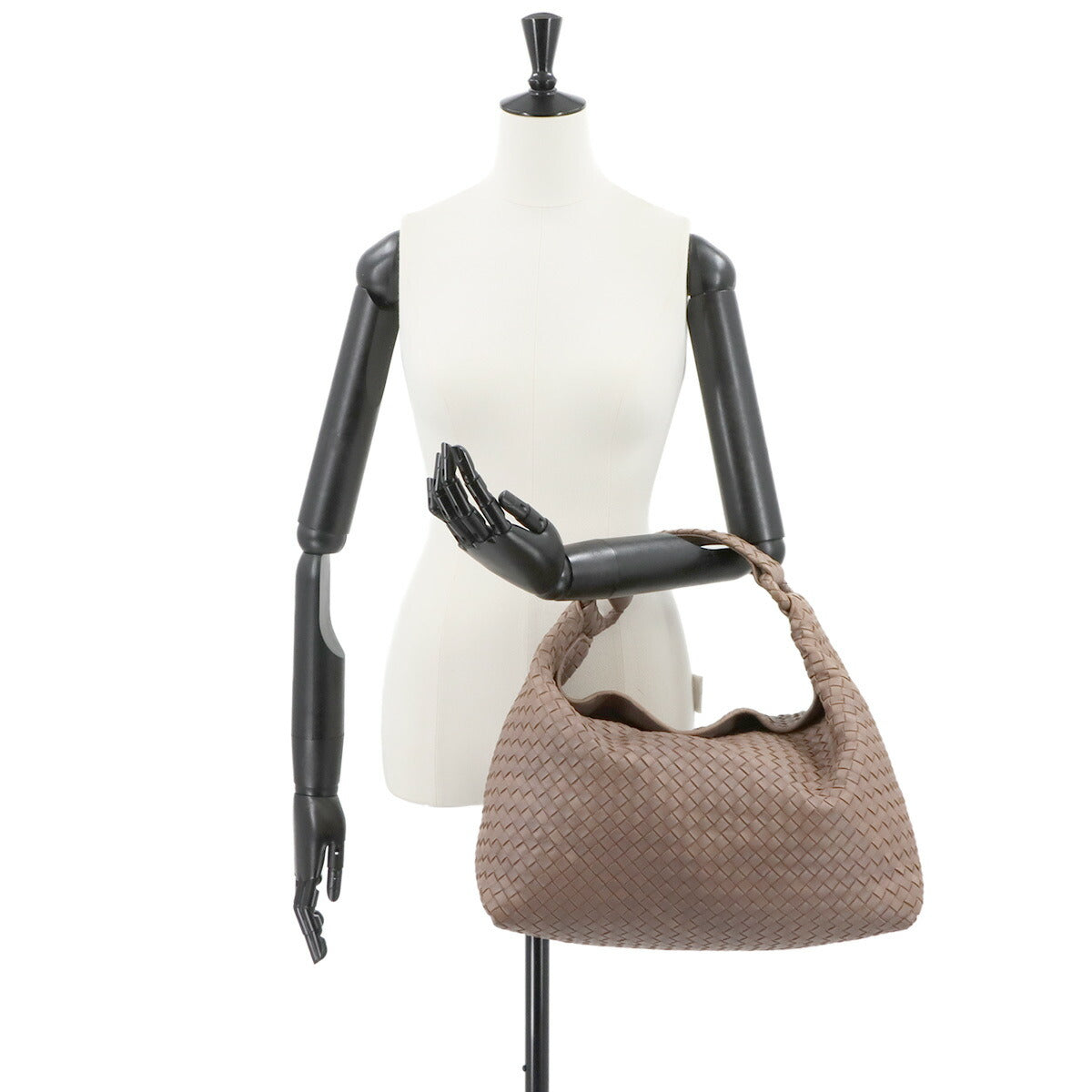 Intrecciato Shoulder Bag Leather Brown