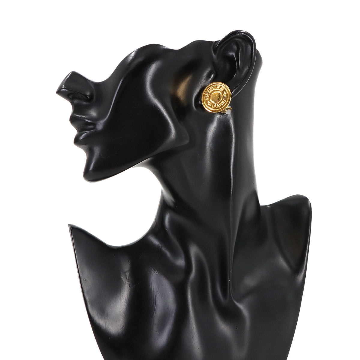 Sellier Round Type Earrings Gold Accessory