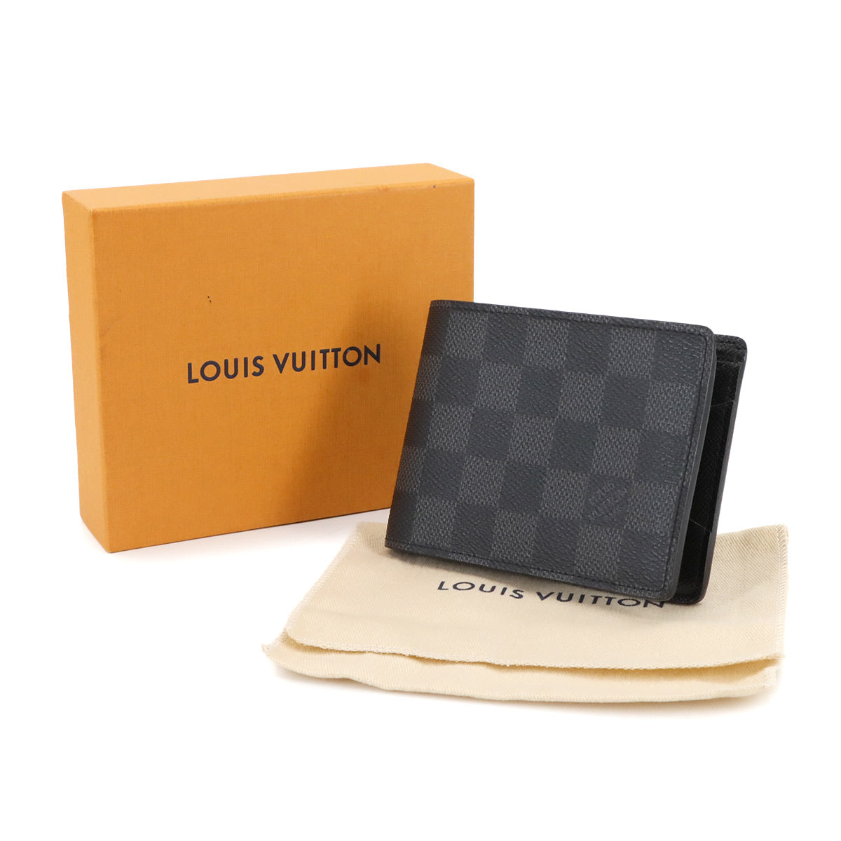 Damier Graphite Multipie Wallet Black Gray N62663